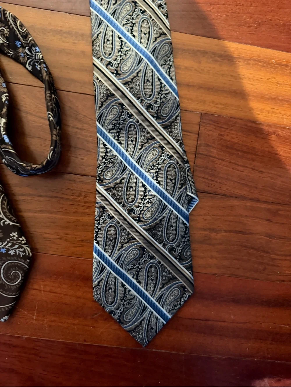 Four Ties including Geoffrey Beene and Paisley Silk